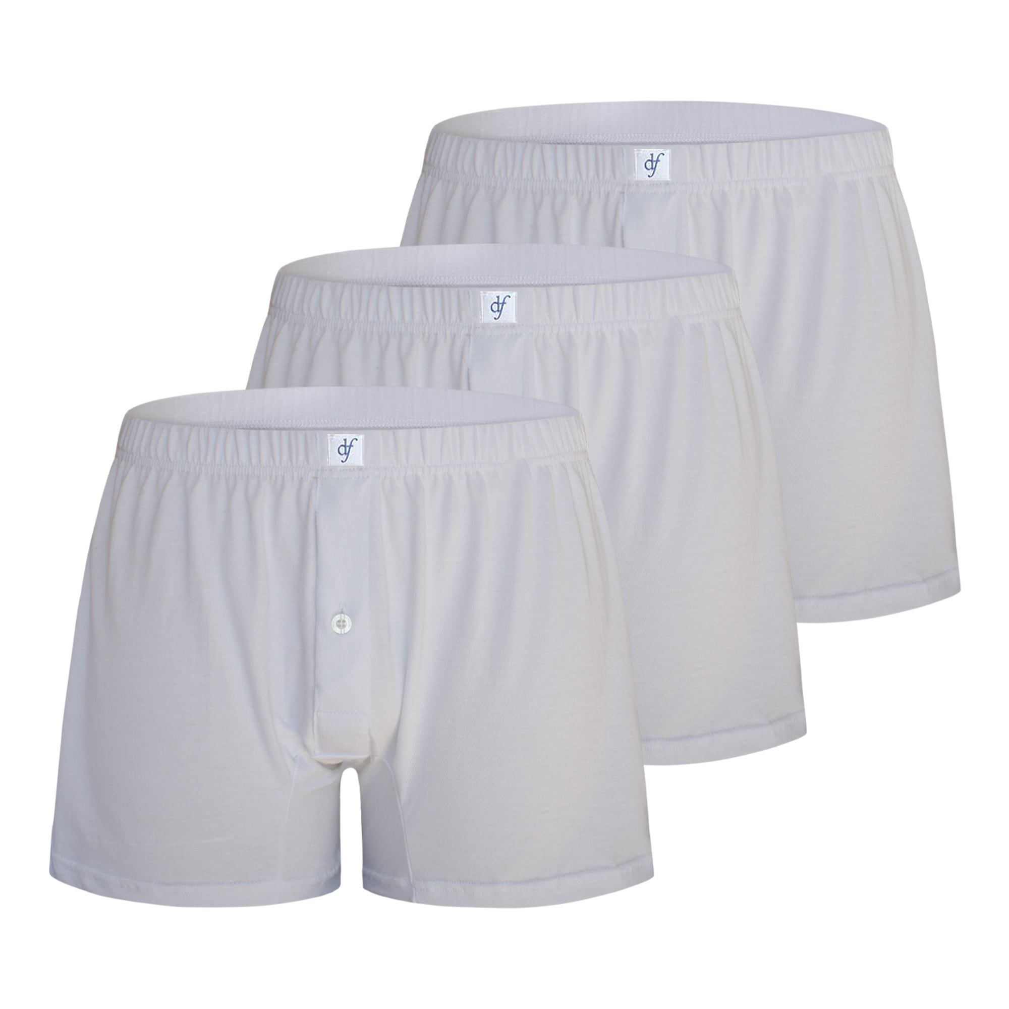 Boxer Uomo De Fonseca 100% Cotone Art. DF940 Conf.3pz Bianco