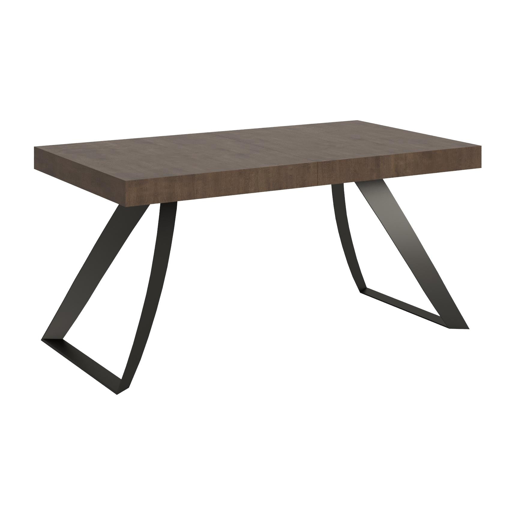 Mesa extensible 90x160/420 cm Proxy Nogal estructura Antracita