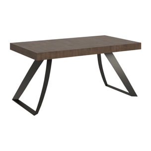 Mesa extensible 90x160/420 cm Proxy Nogal estructura Antracita