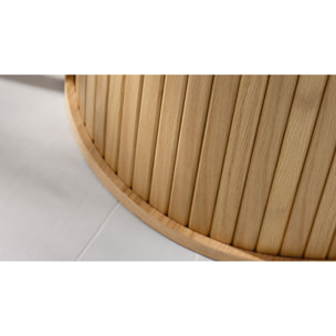 Table à manger bois naturel alba 120x120cm