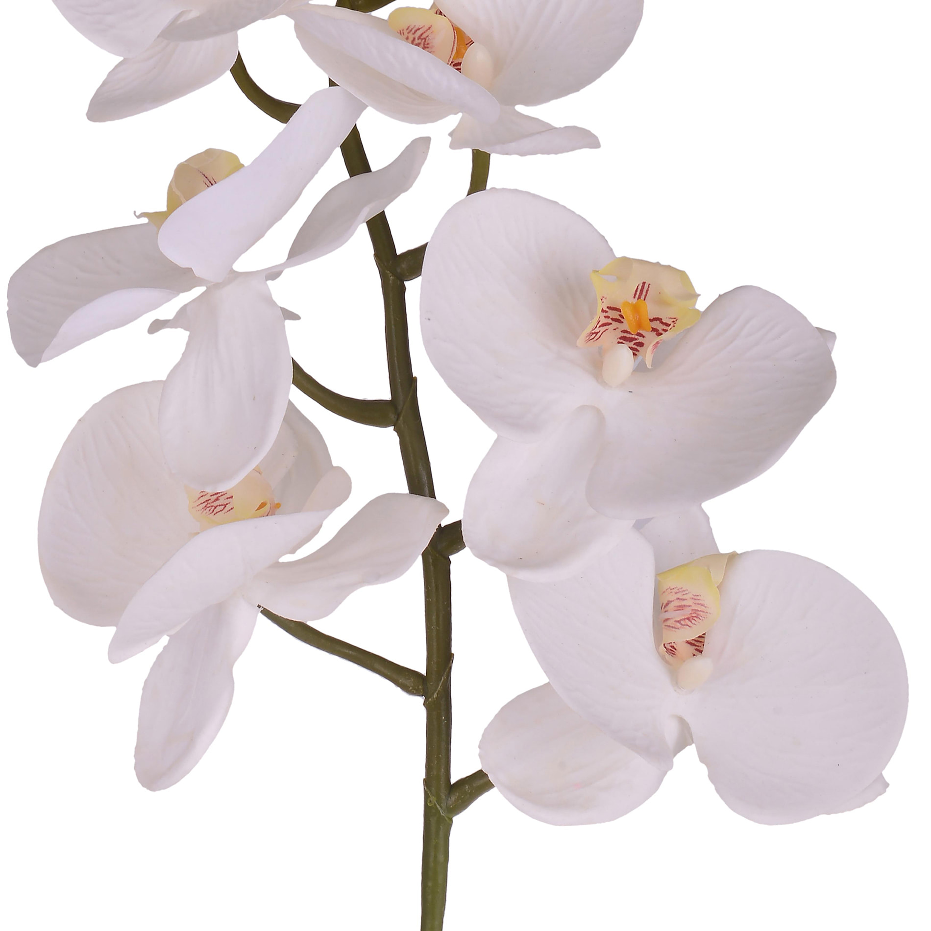 Phalenopsis Con 9 Fiori. Altezza 110 Cm - Pezzi 2 - 15X110X7cm - Colore: Bianco - Bianchi Dino - Fiori Artificiali