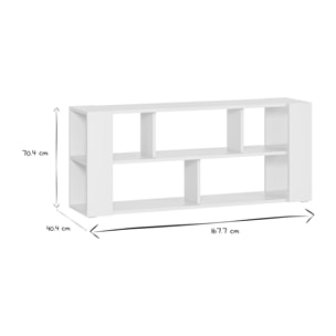 Bibliothèque basse design blanche L167.5 cm MUSSO