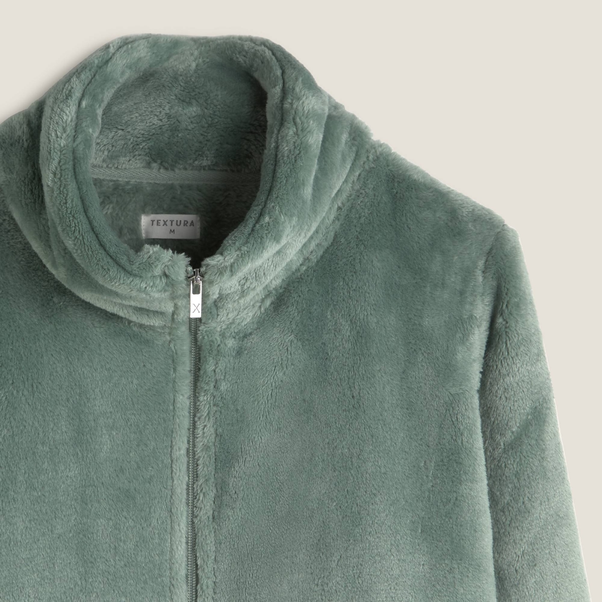 Chaqueta polar efecto pelo suave Est color verde Poliéster