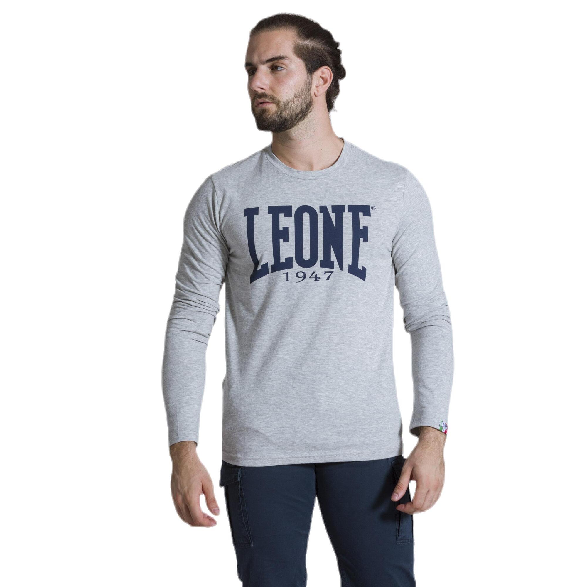 Camiseta de hombre Leone Basic de algodón de manga larga
