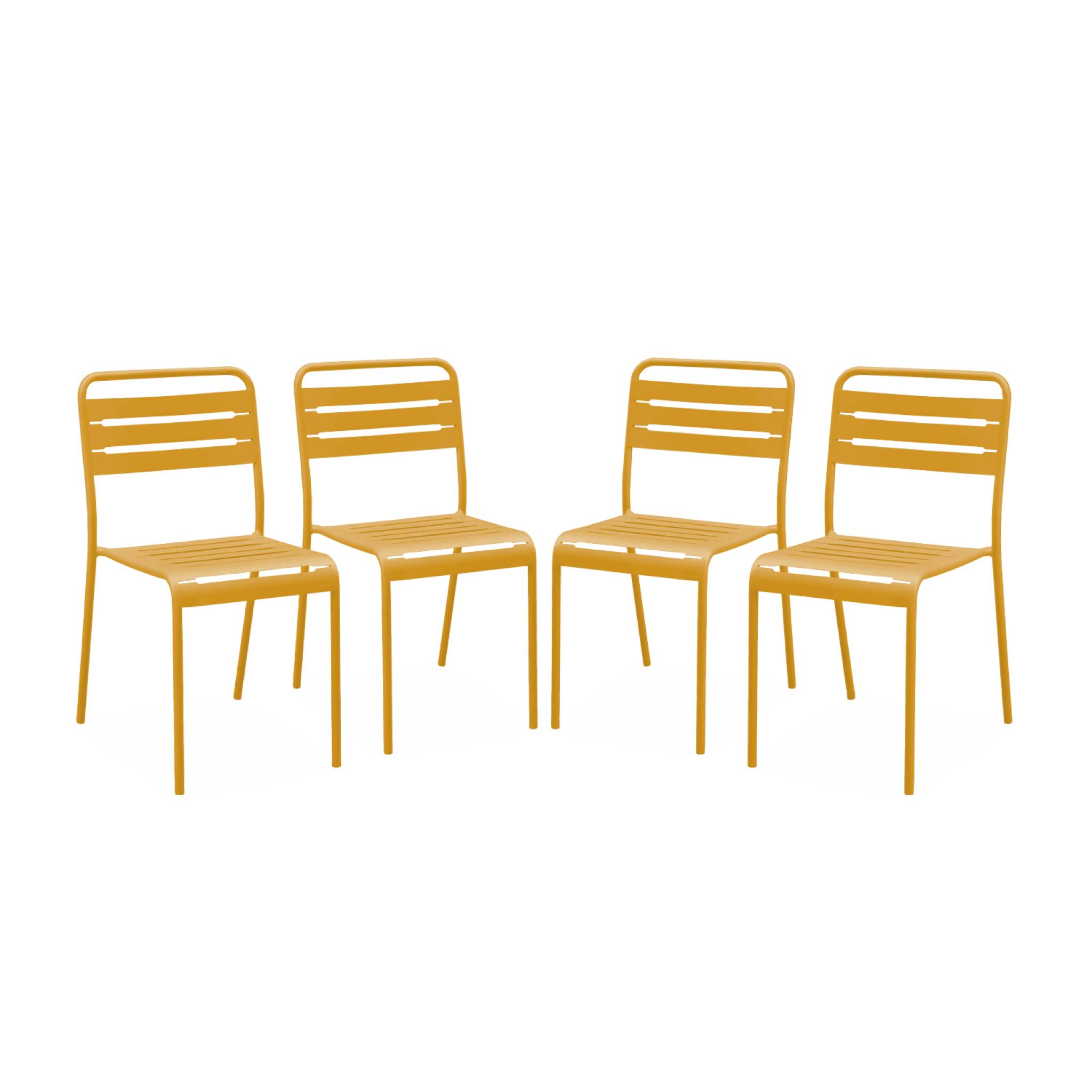 Chaise de jardin acier (lot de 4) AMÉLIA