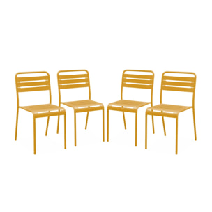 Chaise de jardin acier (lot de 4) AMÉLIA