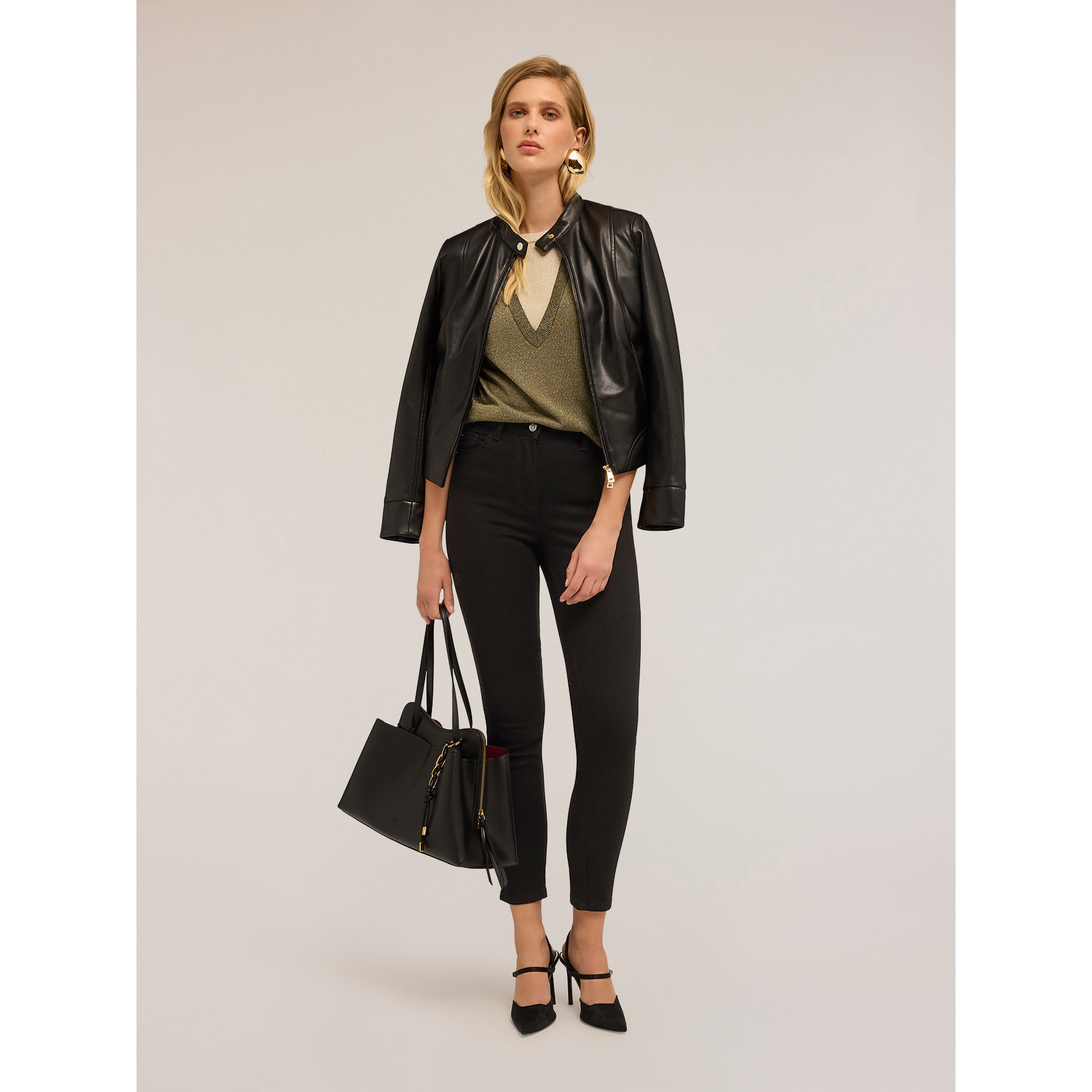 Motivi - Vaqueros skinny negros lavados - Negro