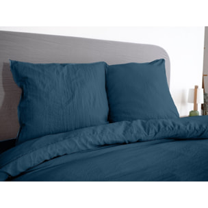 Parure Microfibre Lavee Bleu Nuit