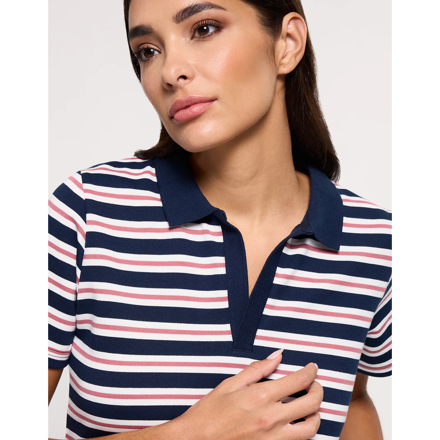 Vestido Polo Corto Azul y Rosa - Marinu