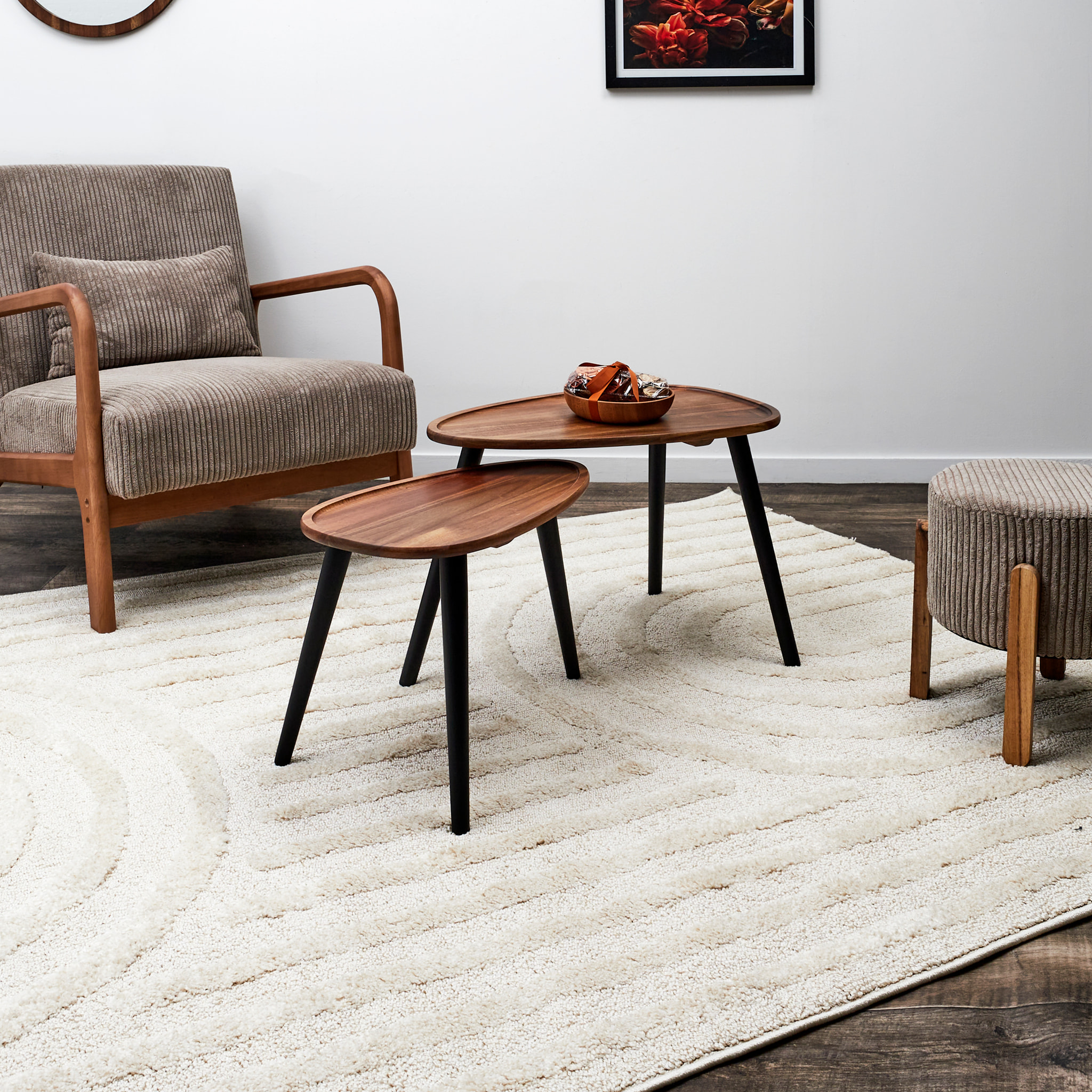 Table Gigogne Galet X2