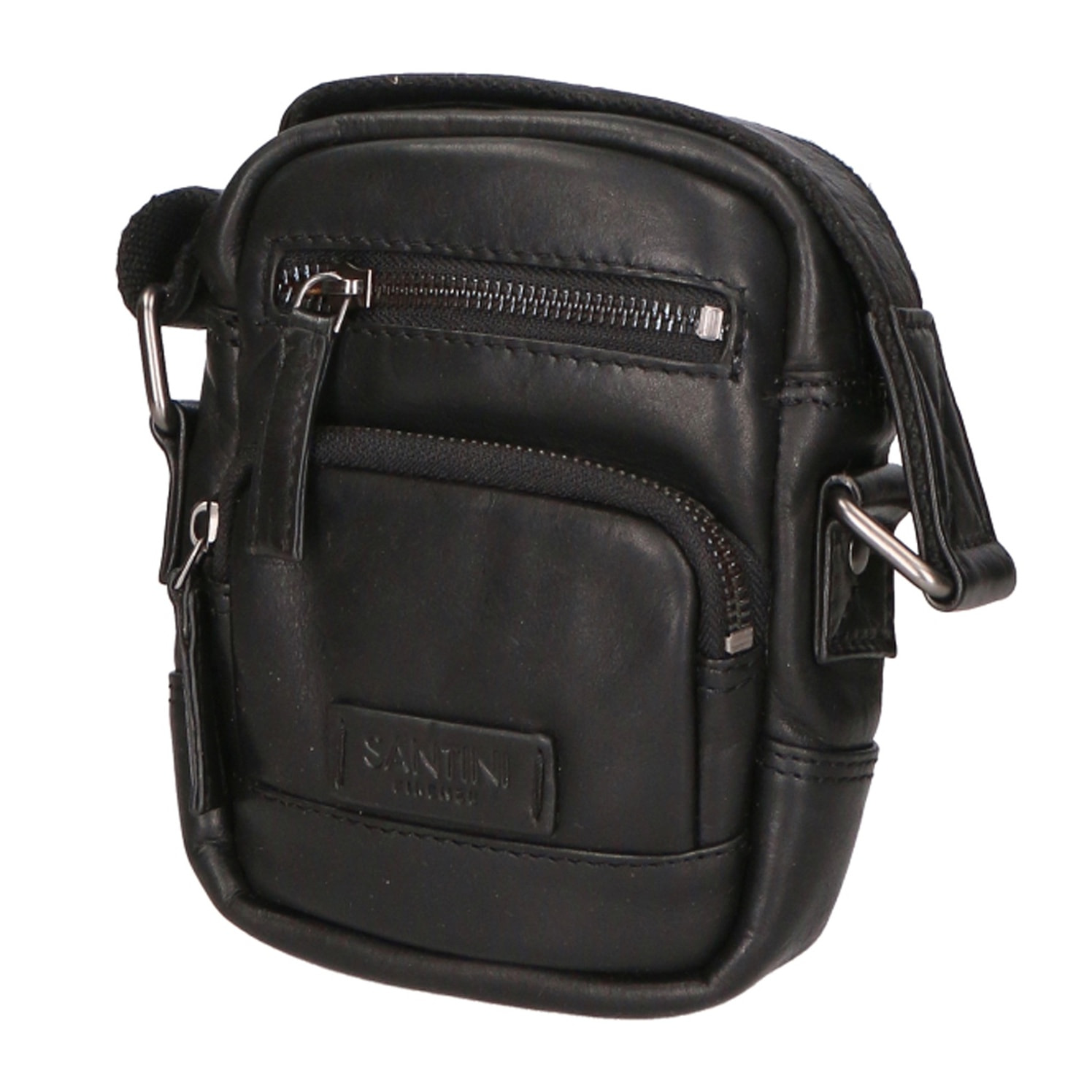 Borsa a tracolla unisex vera pelle - Modello False - Made in Italy - 17.0 x 17.0 x 3.0 cm