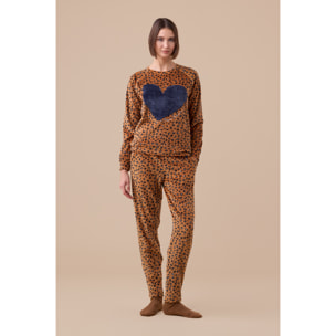 Pigiama donna ciniglia felpata - soft touch articolo animalier Noidinotte