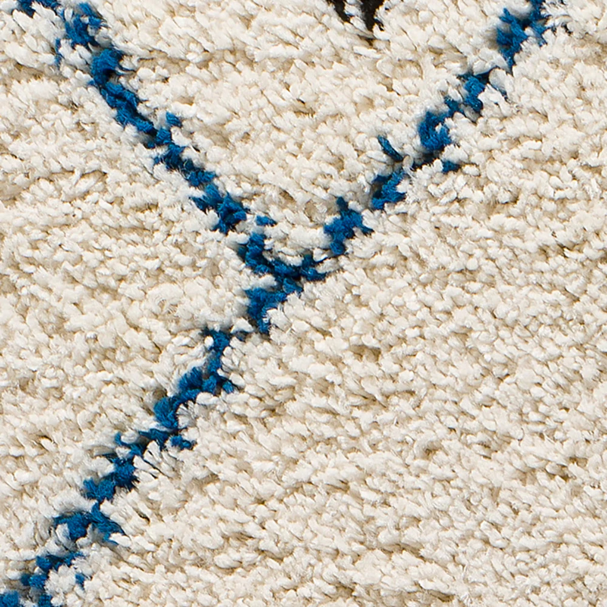 YEBEL Alfombra shaggy étnica blanco, varias medidas disponibles.