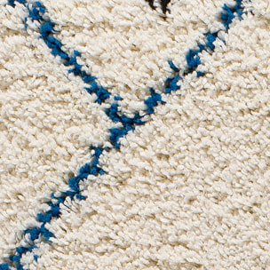 YEBEL Alfombra shaggy étnica blanco, varias medidas disponibles.