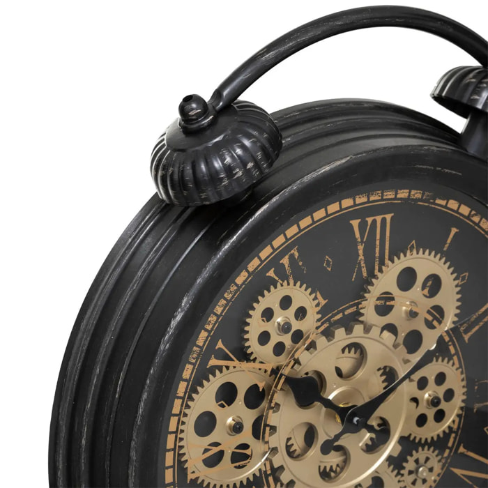 Horloge à poser - verre - noir - H41 cm