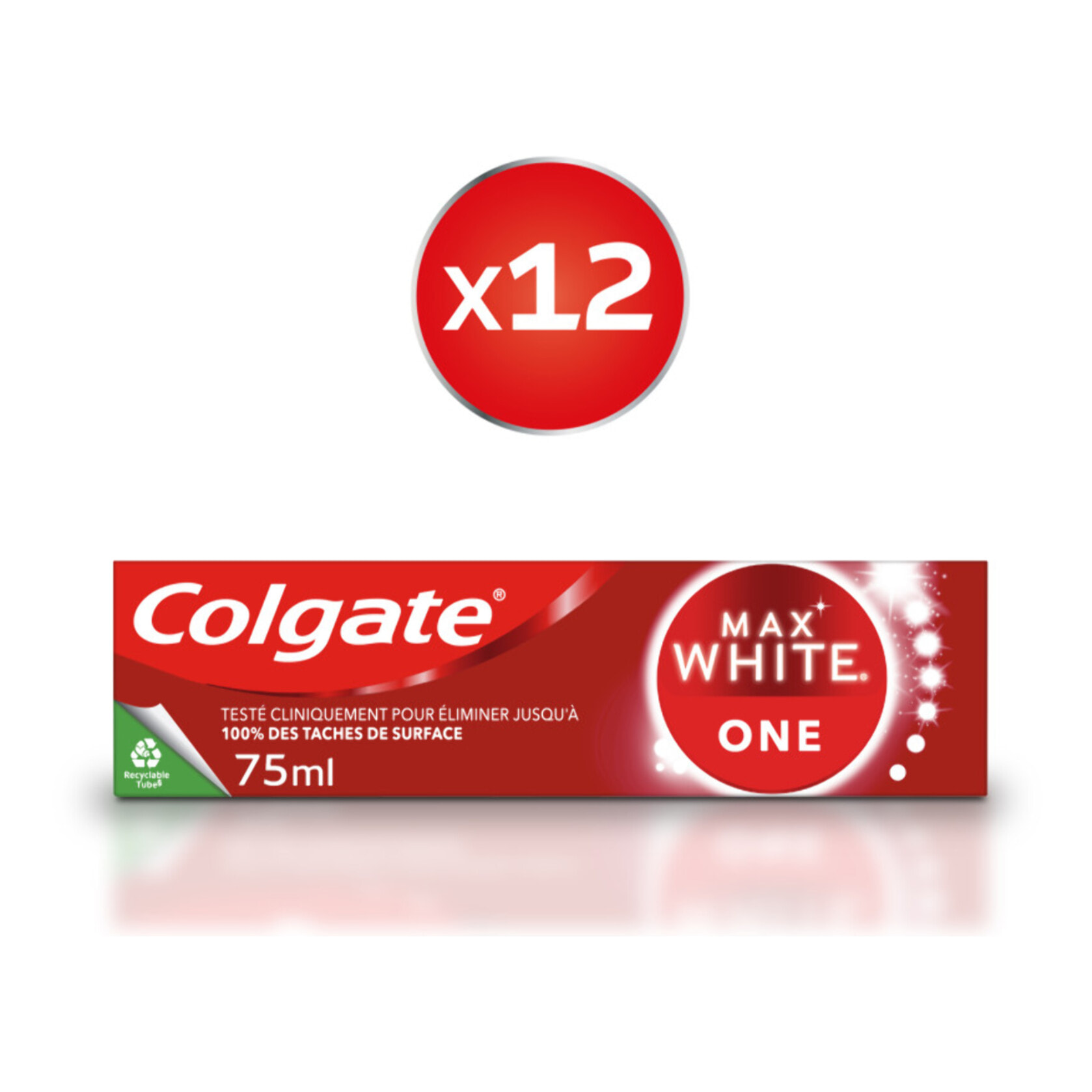 Pack de 12 - Colgates dentifrices Colgate Blancheur 1 teinte 75ml