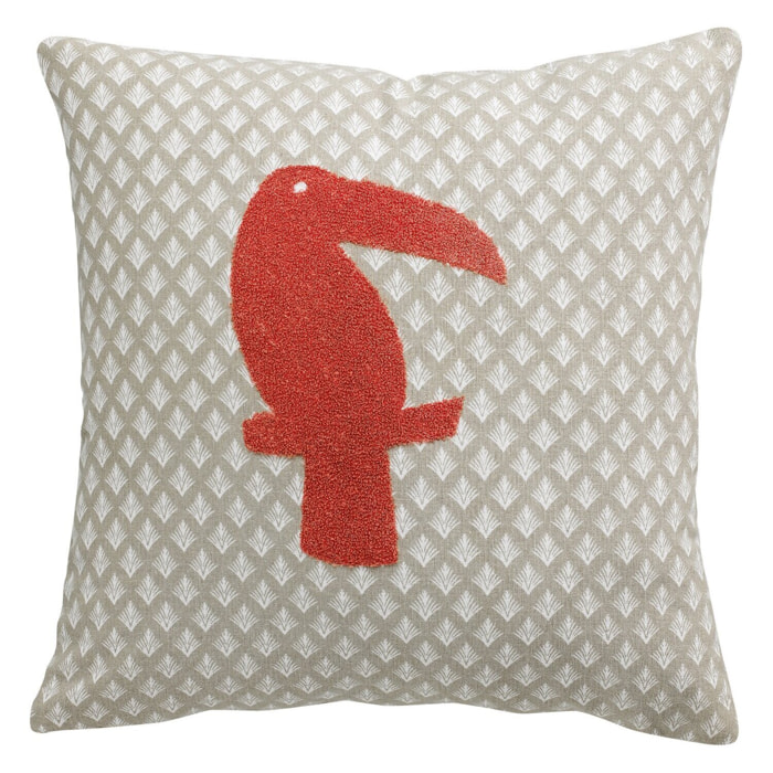 Coussin 40x40cm 100% coton 170g Toucan