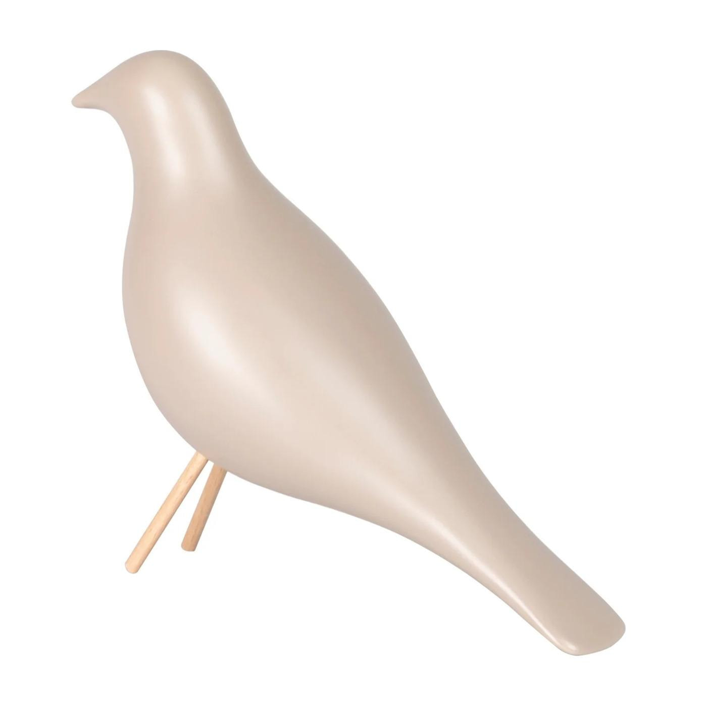 Pajaro Ceramica Beige 24x10x20 Cm