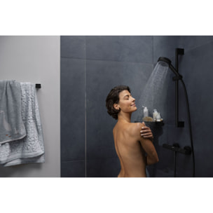 Mitigeur thermostatique douche C3 Ecostat Fine, Noir mat