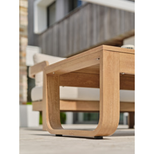 DAVAO - Salon bas de jardin 5 pl en aluminium imitation bois