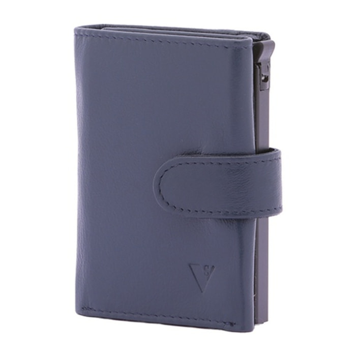 Portafoglio uomo in vera pelle - Modello False - Casual - 7.5 x 10.0 x 2.5 cm
