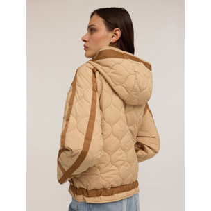 Motivi - Giacca trapuntata con profili in gros grain - Beige