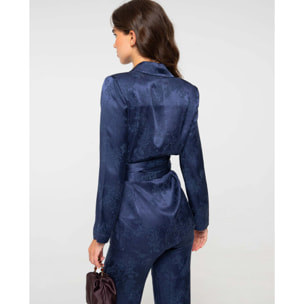 Blazer de traje de mujer con fajín