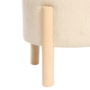 Tabouret Coffre Elki Blanc 45,5x37x45,5cm