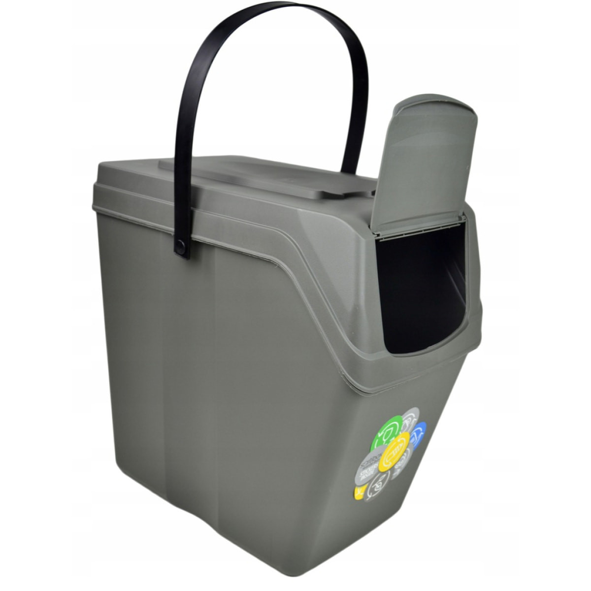 Juego de 5 cubos de reciclaje 125L Prosperplast Sortibox, gris