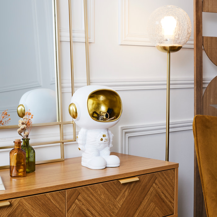 Statue Astronaute Vide Poche Blanc