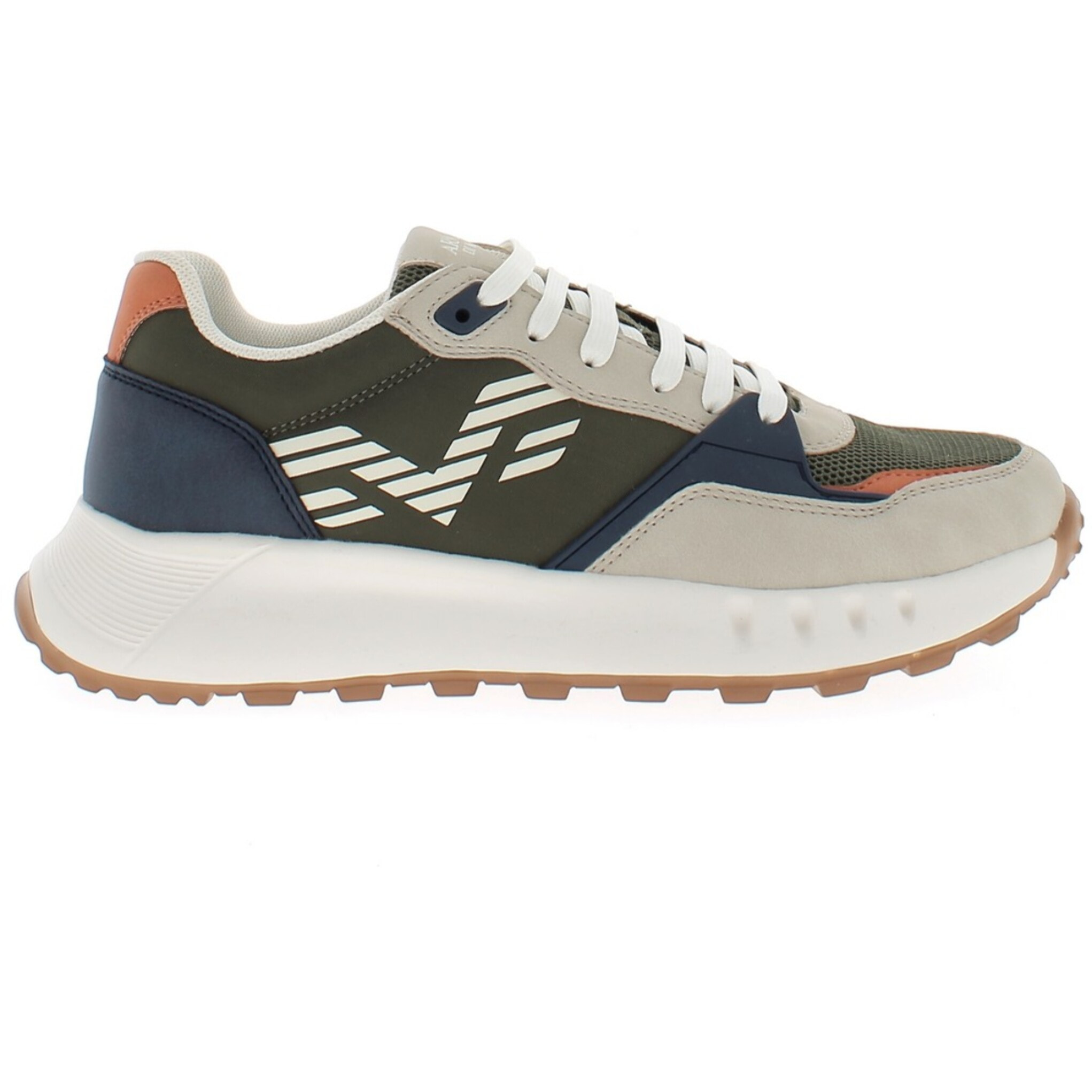 Armata di Mare Scarpe Uomo Sneakers Casual Stringate con Soletta Rimovibile in Memory Foam AMU S25D736 Khaki