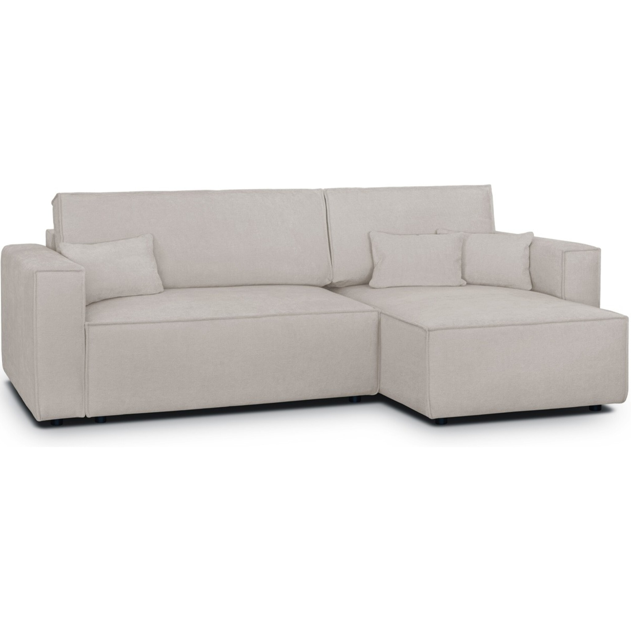 Canapé d'angle convertible 4 places en tissu chenille - LIVIA