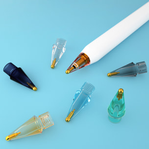 Ricambio punta in metallo per Pencil iPad generazione 1 e 2. Trasparente. Colori casuali.