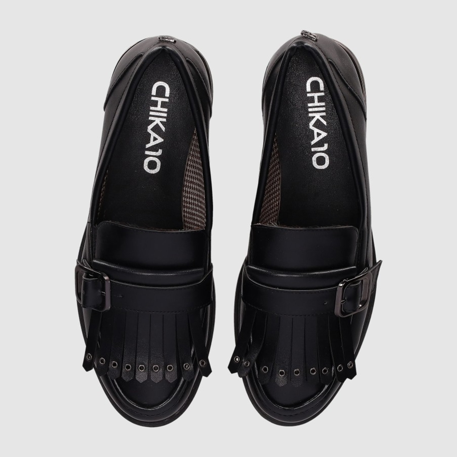 Zapatos de Piel Sintética - Negro - Tacón: 3 cm