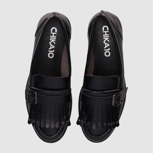 Zapatos de Piel Sintética - Negro - Tacón: 3 cm