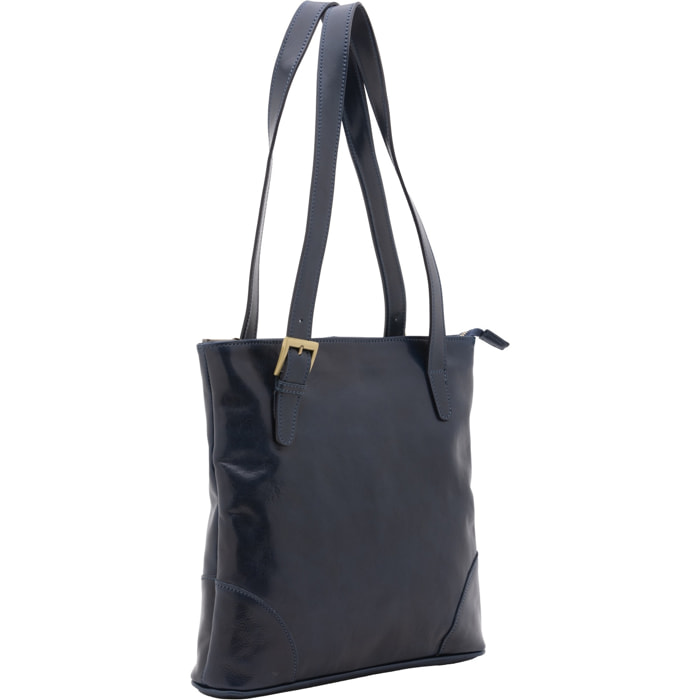 Borsa a spalla da donna - Modello False - 100% pelle - 33.0 x 35.0 x 8.0 cm