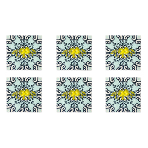 Set de 6 assiettes plates Excelsa – Amalfi, Céramique Multicolore