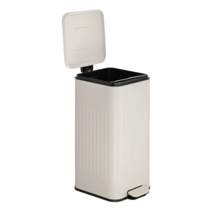 Poubelle Nova avec Pedale 30L Beige 35x27x58 cm