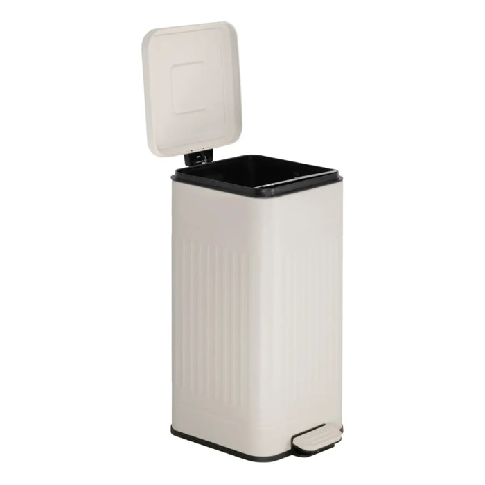 Poubelle Nova avec Pedale 30L Beige 35x27x58 cm