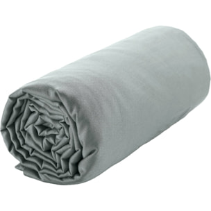 Drap housse - bonnet:30cm 100% satin de coton lavé 105 fils celadon