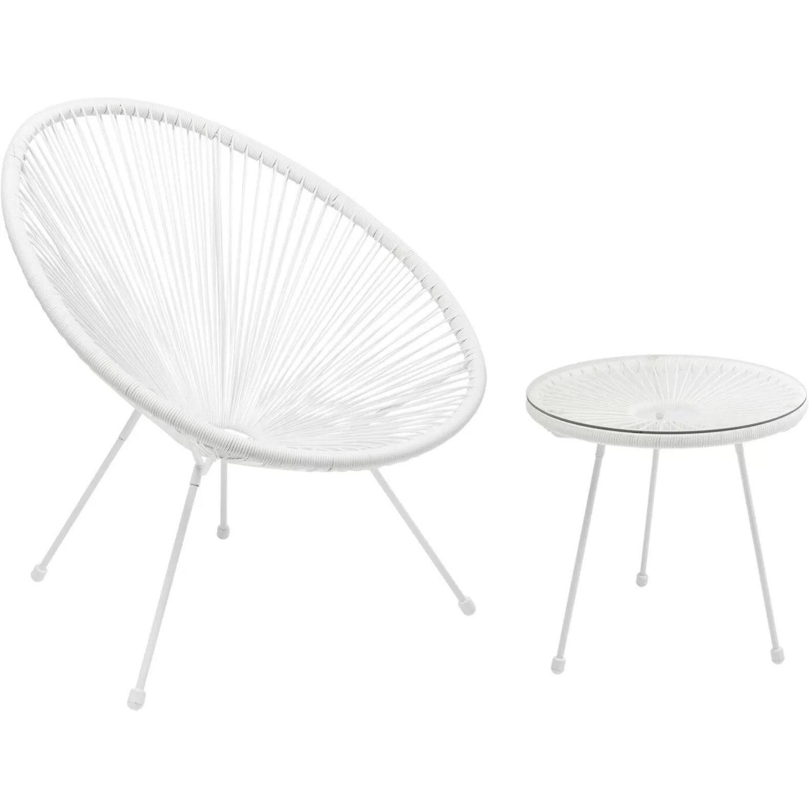 Salon de jardin Acapulco Mono blanc Kare Design