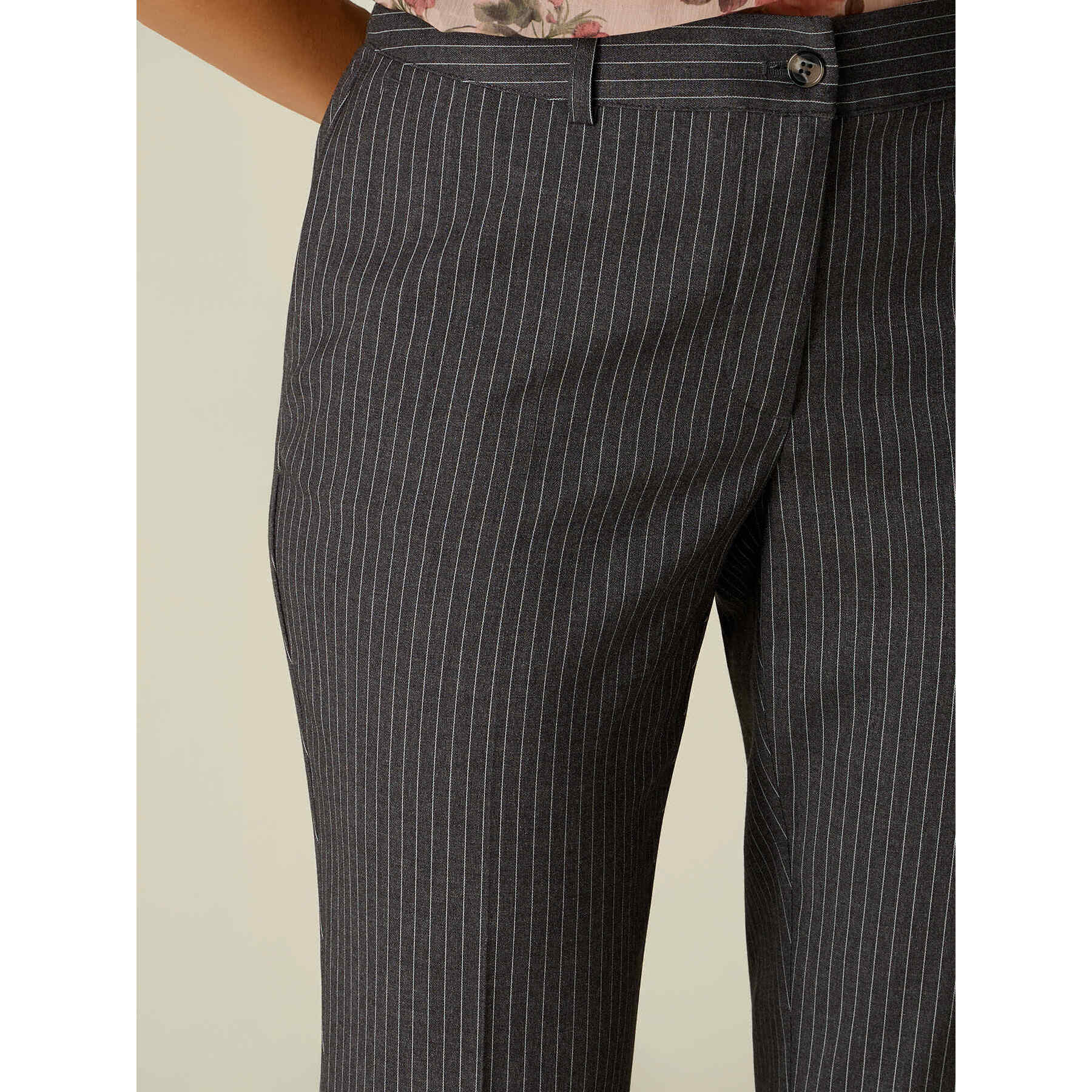 Oltre - Pantaloni gessati - Grigio