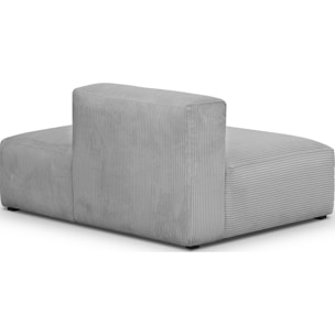 Module d'angle ouvert à droite 2 places en velours côtelé - MODULO