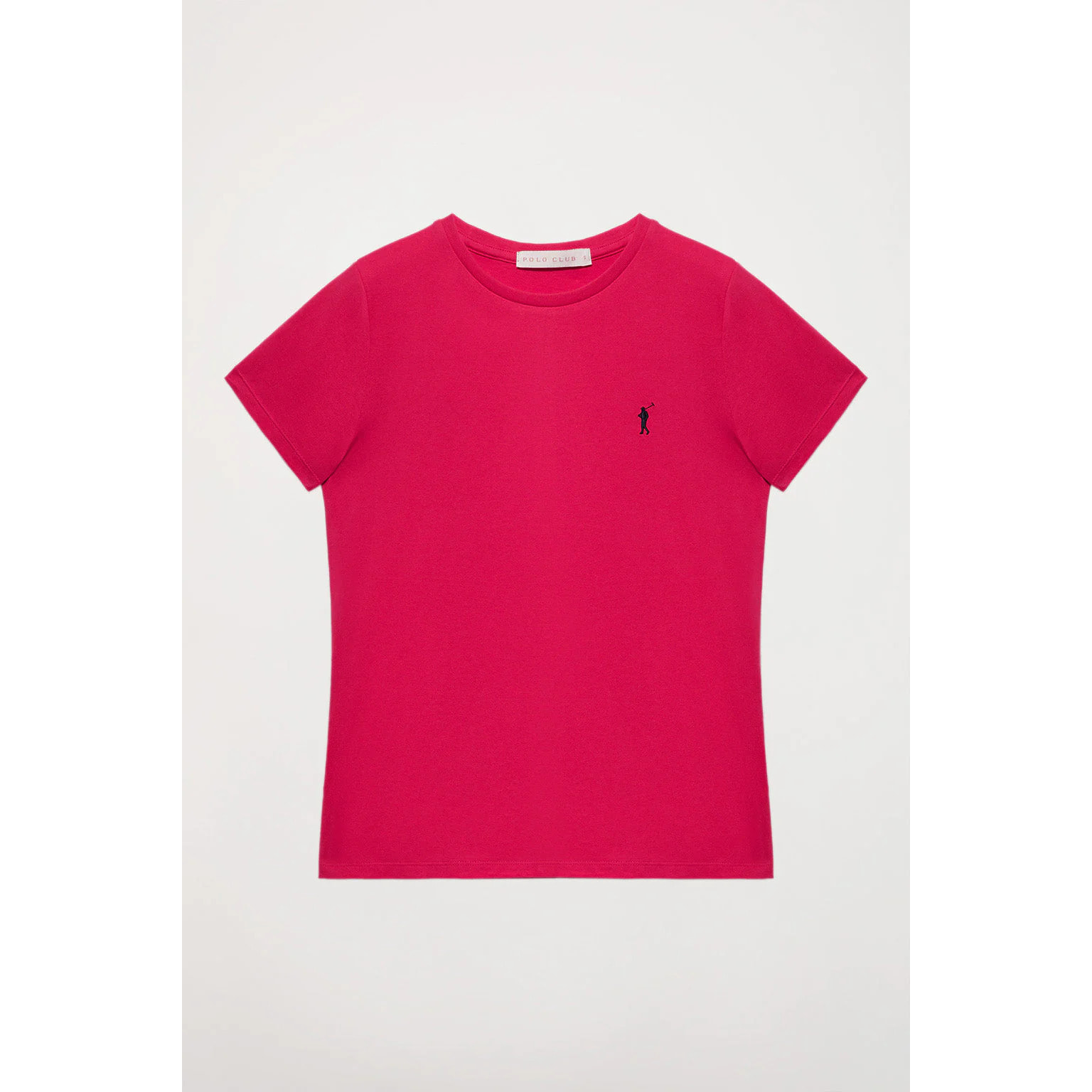 Maglietta basic fucsia a maniche corte con logo Rigby Go