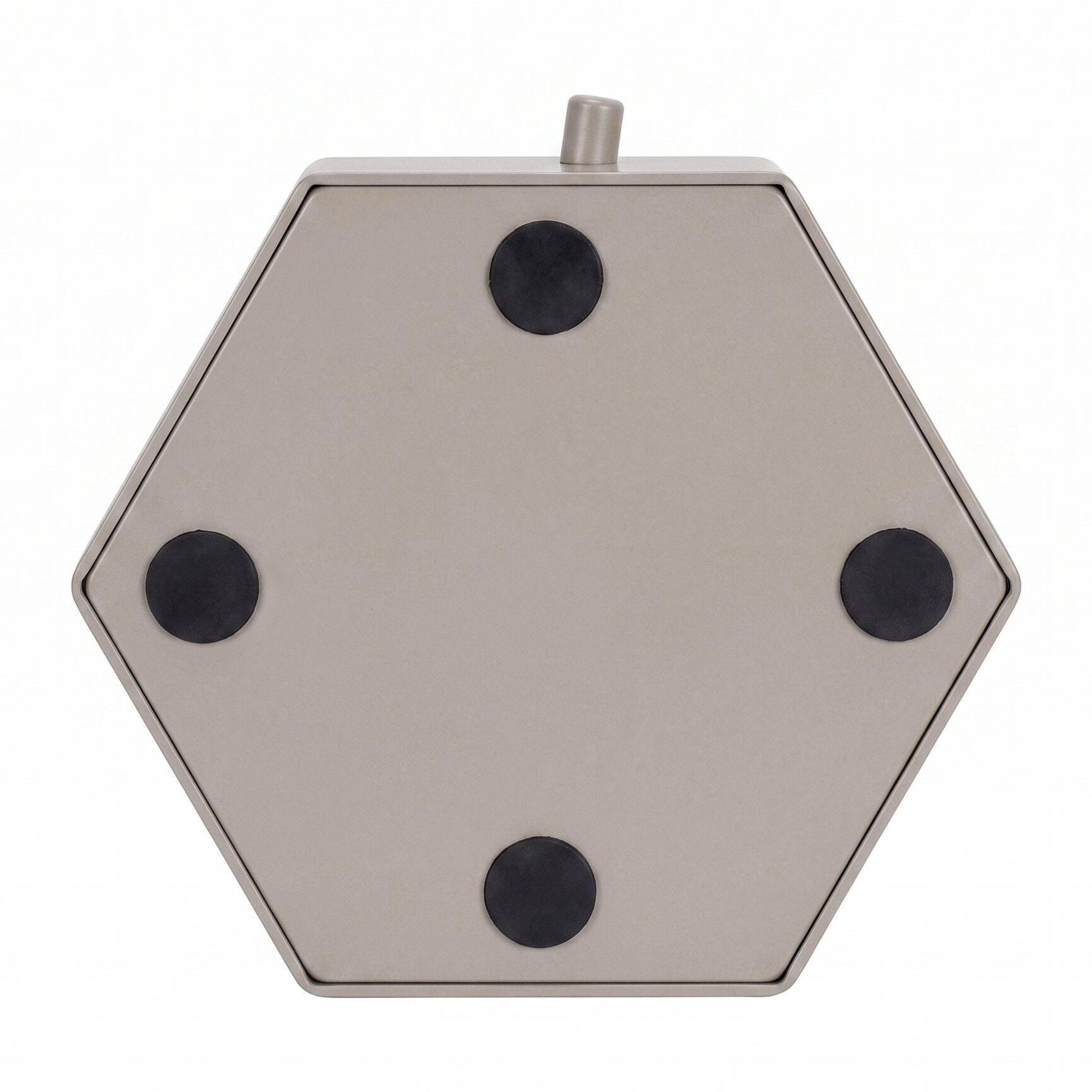 Ohm - Portaombrelli di Design 25x72x22 cm con Feritoia di Svuotamento acqua in Metallo Tortora