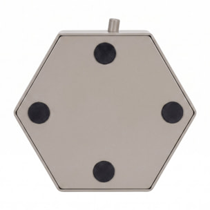 Ohm - Portaombrelli di Design 25x72x22 cm con Feritoia di Svuotamento acqua in Metallo Tortora