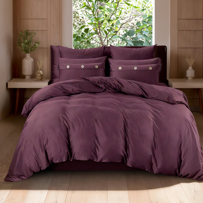 Housse De Couette 57 Fils Prune Violet
