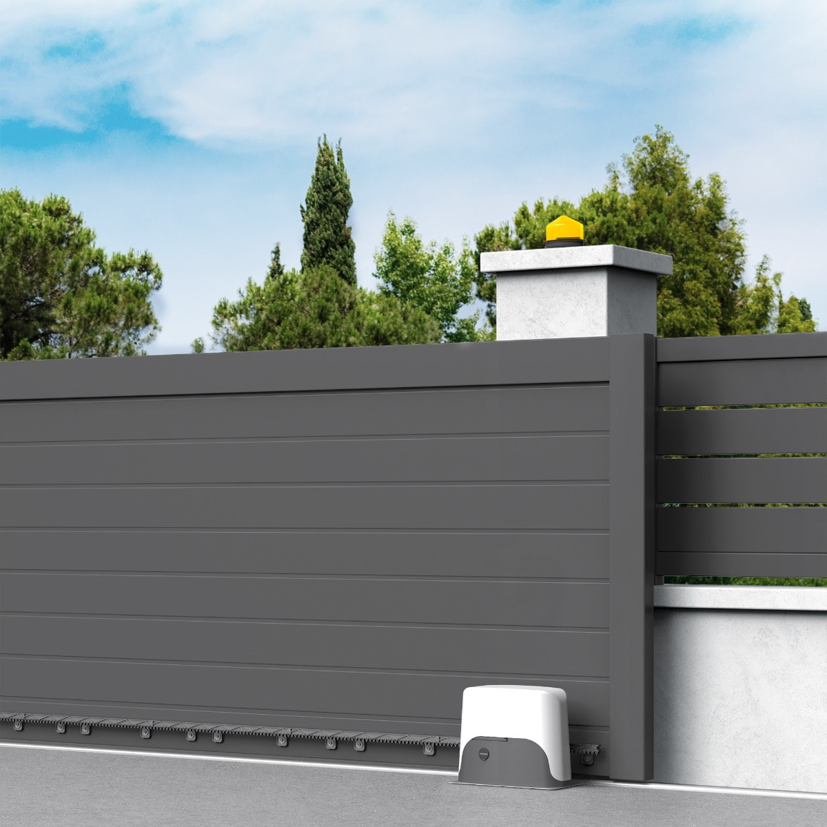 2 kits de motorisation pour portail coulissant Thomson