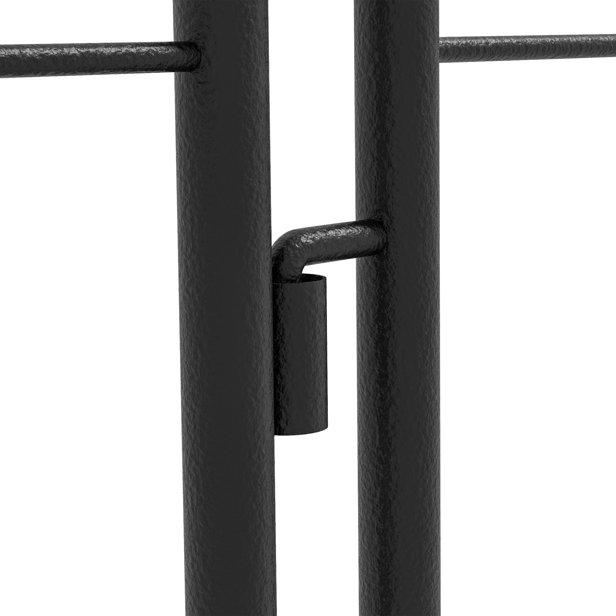 Lot de 4 treillis de jardin support pour plantes grimpantes L.50 x H.180 cm acier noir