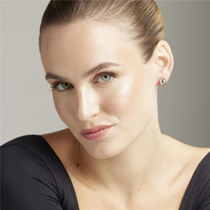 Pendientes Lux by Lux acabadoss en rodio